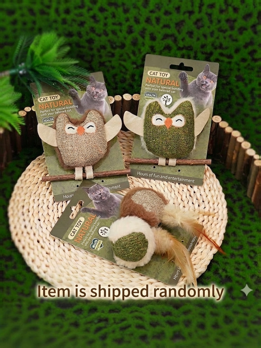 Matatabi cat toy set with catnip feathers and chew sticks - image 2