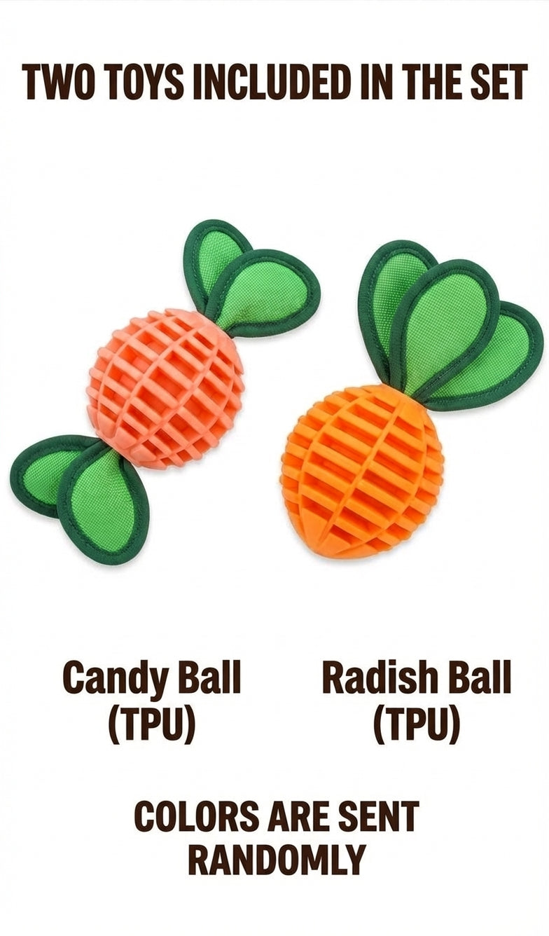 2-in-1 TPU dog chew ring and interactive ball toy set - image 5