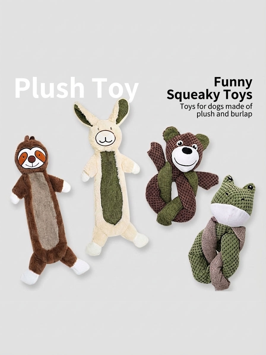 Indestructible squeaky dog toy for medium and large breeds