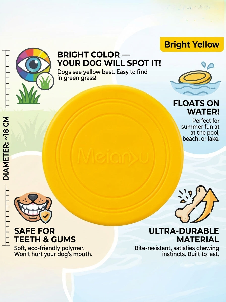 Soft waterproof flying disc dog toy for fetch - image 3