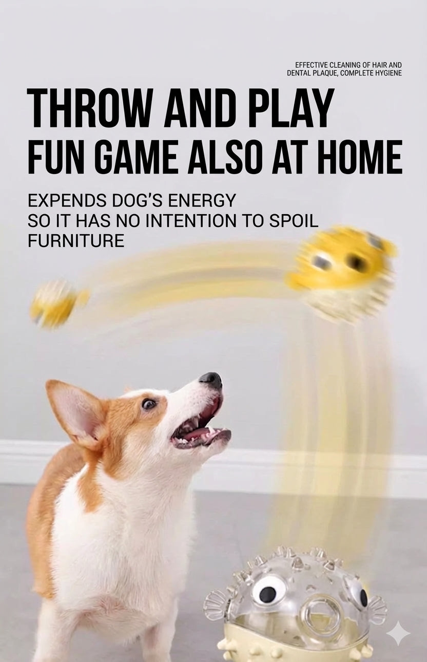 Interactive dog treat ball puzzle feeder toy - image 3