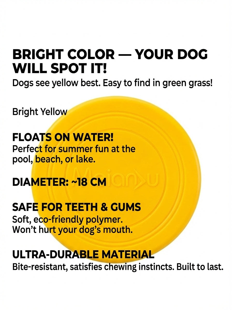 Soft waterproof flying disc dog toy for fetch - image 5